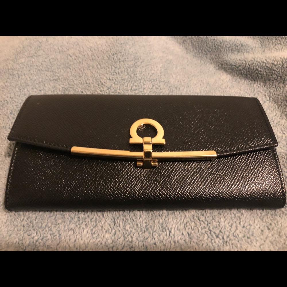 Black ferragamo wallet